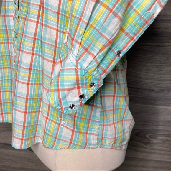 Ariat Western Snap Button Down Shirt size L - Picture 5 of 10